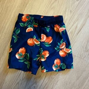 Old Navy Kids Swim Trunks - Blue with Orange and Green